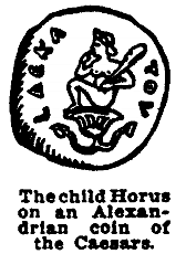 Child Horus on coin