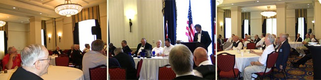 Bro. Harrison on the left